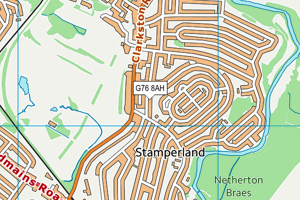 G76 8AH map - OS VectorMap District (Ordnance Survey) G76 8AH map - OS VectorMap District (Ordnance Survey)