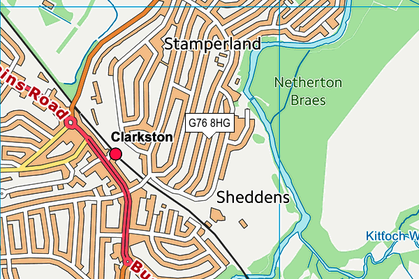 G76 8HG map - OS VectorMap District (Ordnance Survey) G76 8HG map - OS VectorMap District (Ordnance Survey)