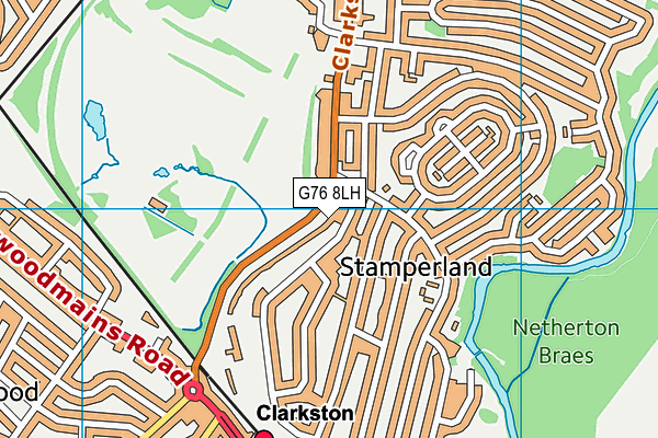 G76 8LH map - OS VectorMap District (Ordnance Survey) G76 8LH map - OS VectorMap District (Ordnance Survey)