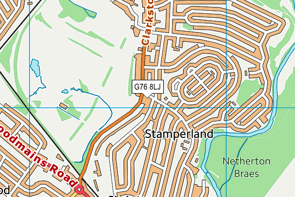 G76 8LJ map - OS VectorMap District (Ordnance Survey) G76 8LJ map - OS VectorMap District (Ordnance Survey)