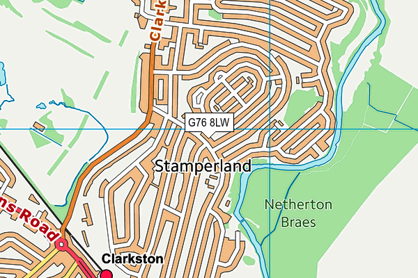 G76 8LW map - OS VectorMap District (Ordnance Survey) G76 8LW map - OS VectorMap District (Ordnance Survey)