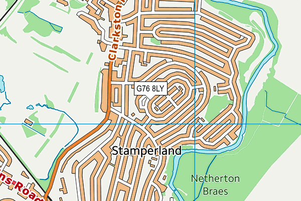 G76 8LY map - OS VectorMap District (Ordnance Survey) G76 8LY map - OS VectorMap District (Ordnance Survey)