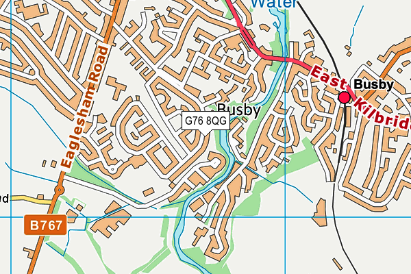 G76 8QG map - OS VectorMap District (Ordnance Survey) G76 8QG map - OS VectorMap District (Ordnance Survey)