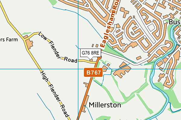 G76 8RE map - OS VectorMap District (Ordnance Survey) G76 8RE map - OS VectorMap District (Ordnance Survey)