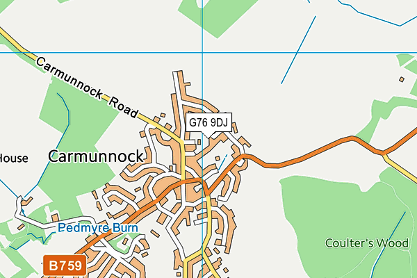 G76 9DJ map - OS VectorMap District (Ordnance Survey) G76 9DJ map - OS VectorMap District (Ordnance Survey)
