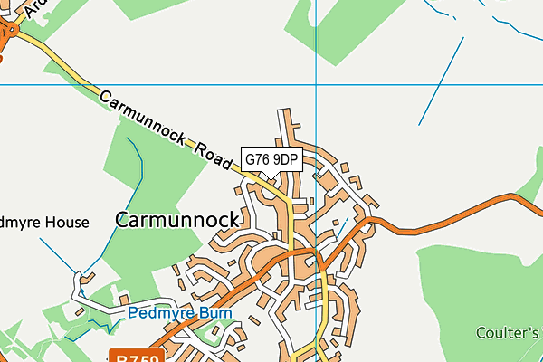 G76 9DP map - OS VectorMap District (Ordnance Survey)