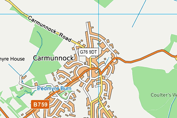 G76 9DT map - OS VectorMap District (Ordnance Survey)