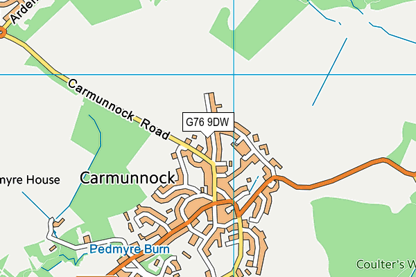 G76 9DW map - OS VectorMap District (Ordnance Survey)