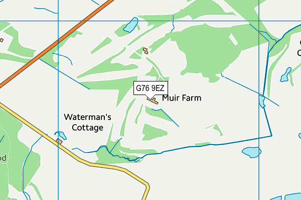 G76 9EZ map - OS VectorMap District (Ordnance Survey)