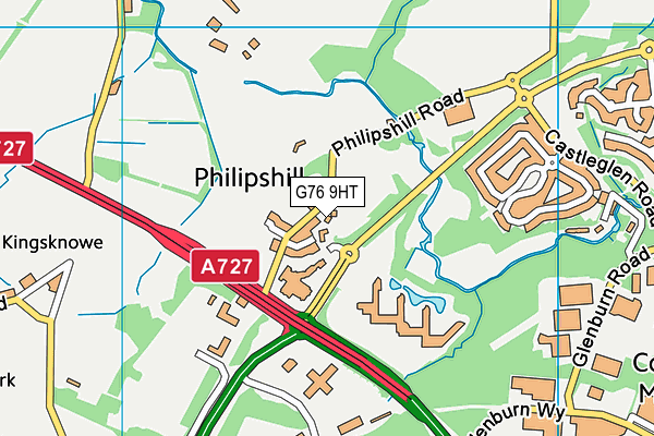 G76 9HT map - OS VectorMap District (Ordnance Survey)