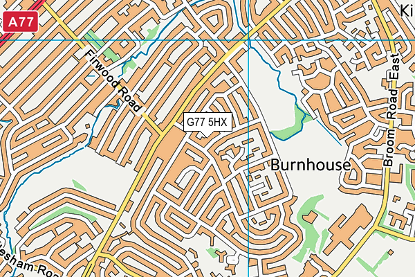 G77 5HX map - OS VectorMap District (Ordnance Survey) G77 5HX map - OS VectorMap District (Ordnance Survey)