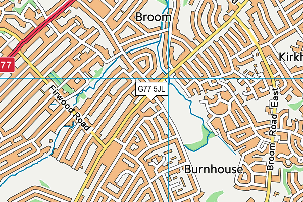 G77 5JL map - OS VectorMap District (Ordnance Survey) G77 5JL map - OS VectorMap District (Ordnance Survey)
