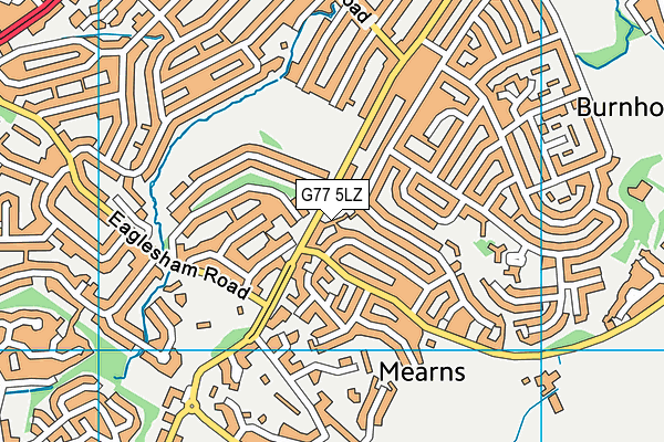 G77 5LZ map - OS VectorMap District (Ordnance Survey) G77 5LZ map - OS VectorMap District (Ordnance Survey)