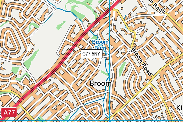 G77 5NY map - OS VectorMap District (Ordnance Survey)