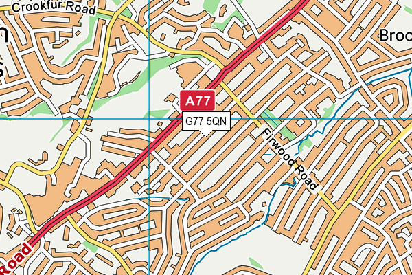G77 5QN map - OS VectorMap District (Ordnance Survey) G77 5QN map - OS VectorMap District (Ordnance Survey)
