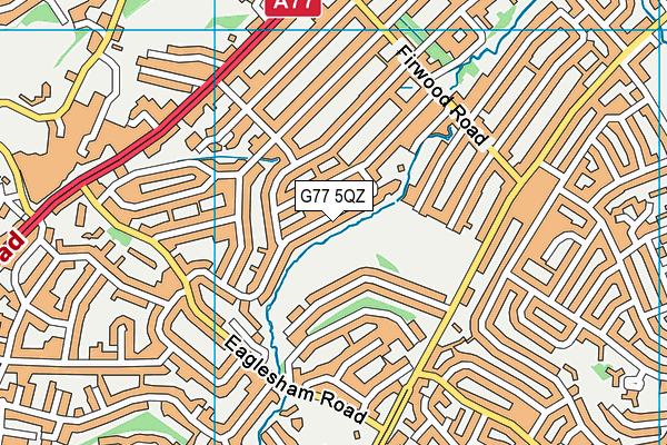 G77 5QZ map - OS VectorMap District (Ordnance Survey) G77 5QZ map - OS VectorMap District (Ordnance Survey)