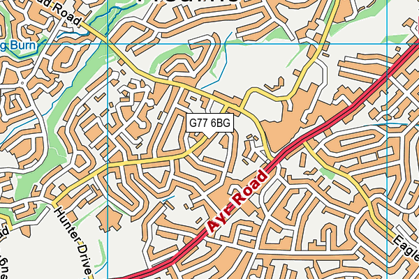 G77 6BG map - OS VectorMap District (Ordnance Survey) G77 6BG map - OS VectorMap District (Ordnance Survey)