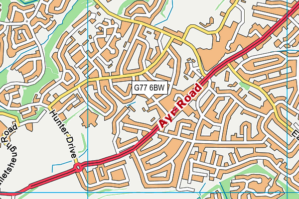 G77 6BW map - OS VectorMap District (Ordnance Survey) G77 6BW map - OS VectorMap District (Ordnance Survey)