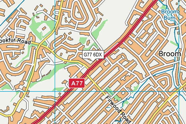 G77 6DX map - OS VectorMap District (Ordnance Survey) G77 6DX map - OS VectorMap District (Ordnance Survey)