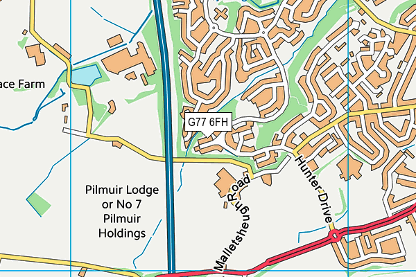 G77 6FH map - OS VectorMap District (Ordnance Survey) G77 6FH map - OS VectorMap District (Ordnance Survey)