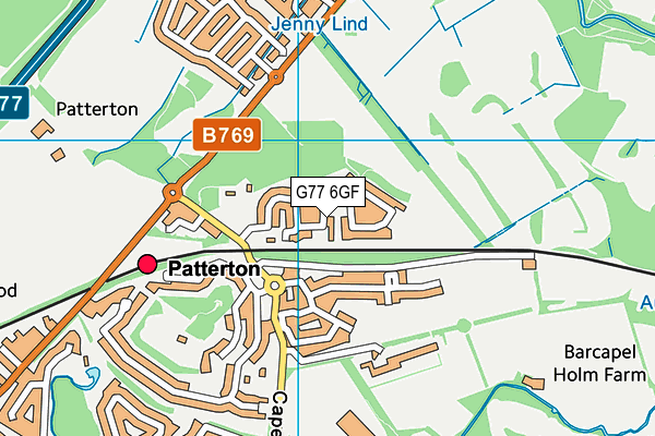 G77 6GF map - OS VectorMap District (Ordnance Survey) G77 6GF map - OS VectorMap District (Ordnance Survey)