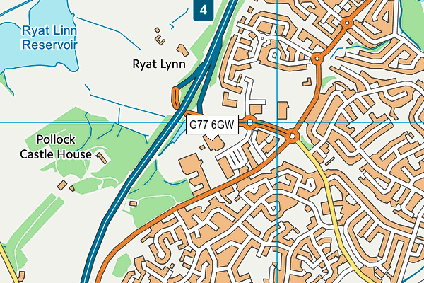 G77 6GW map - OS VectorMap District (Ordnance Survey) G77 6GW map - OS VectorMap District (Ordnance Survey)