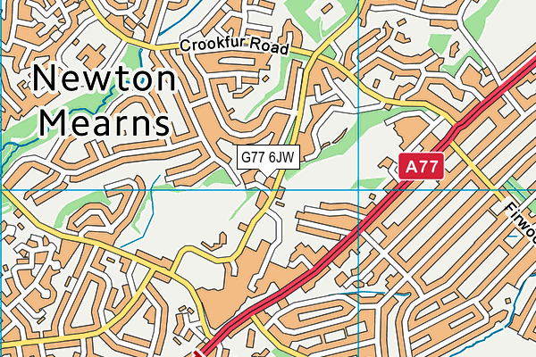 G77 6JW map - OS VectorMap District (Ordnance Survey) G77 6JW map - OS VectorMap District (Ordnance Survey)