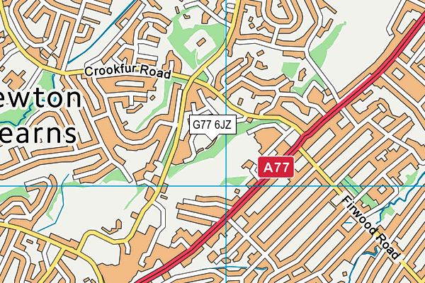 G77 6JZ map - OS VectorMap District (Ordnance Survey) G77 6JZ map - OS VectorMap District (Ordnance Survey)
