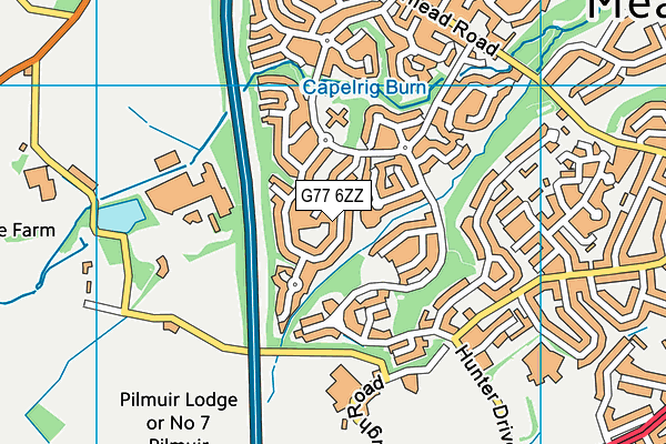 G77 6ZZ map - OS VectorMap District (Ordnance Survey) G77 6ZZ map - OS VectorMap District (Ordnance Survey)