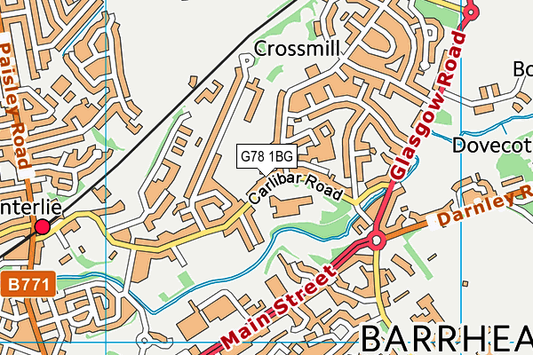 G78 1BG map - OS VectorMap District (Ordnance Survey) G78 1BG map - OS VectorMap District (Ordnance Survey)