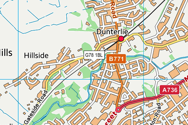 G78 1BL map - OS VectorMap District (Ordnance Survey) G78 1BL map - OS VectorMap District (Ordnance Survey)