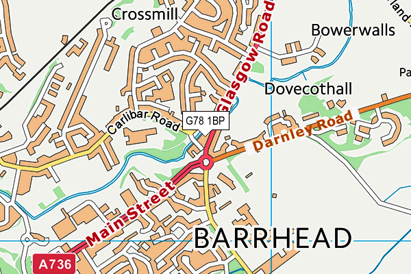 G78 1BP map - OS VectorMap District (Ordnance Survey) G78 1BP map - OS VectorMap District (Ordnance Survey)