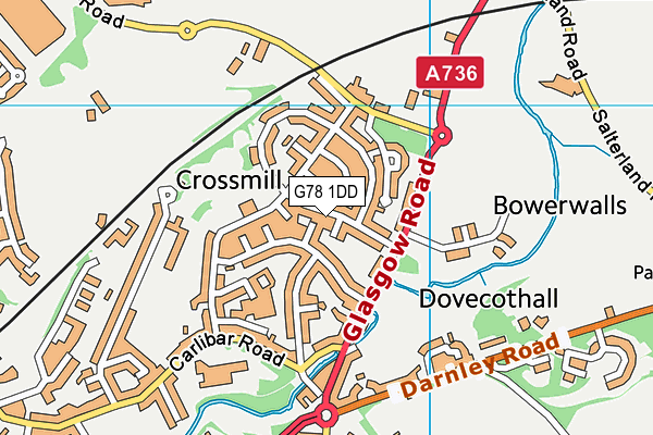 G78 1DD map - OS VectorMap District (Ordnance Survey) G78 1DD map - OS VectorMap District (Ordnance Survey)