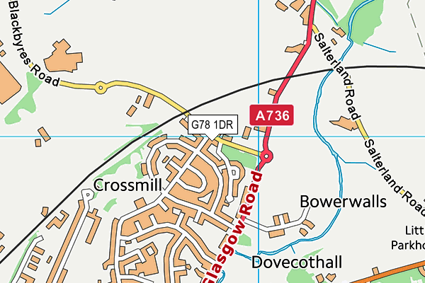 G78 1DR map - OS VectorMap District (Ordnance Survey) G78 1DR map - OS VectorMap District (Ordnance Survey)