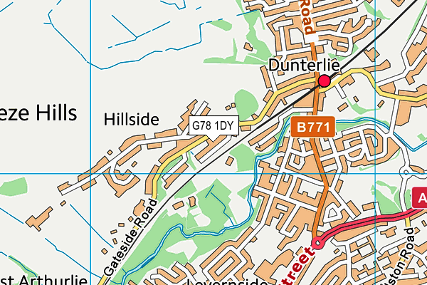 G78 1DY map - OS VectorMap District (Ordnance Survey) G78 1DY map - OS VectorMap District (Ordnance Survey)