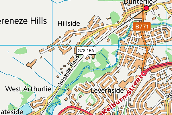 G78 1EA map - OS VectorMap District (Ordnance Survey) G78 1EA map - OS VectorMap District (Ordnance Survey)
