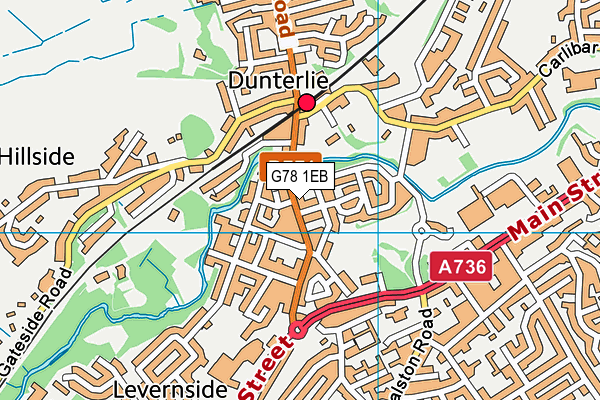 G78 1EB map - OS VectorMap District (Ordnance Survey) G78 1EB map - OS VectorMap District (Ordnance Survey)