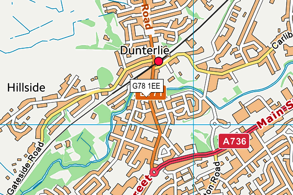 G78 1EE map - OS VectorMap District (Ordnance Survey) G78 1EE map - OS VectorMap District (Ordnance Survey)