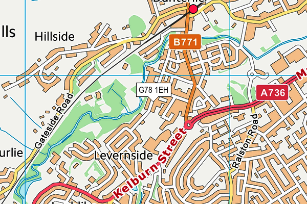 G78 1EH map - OS VectorMap District (Ordnance Survey) G78 1EH map - OS VectorMap District (Ordnance Survey)
