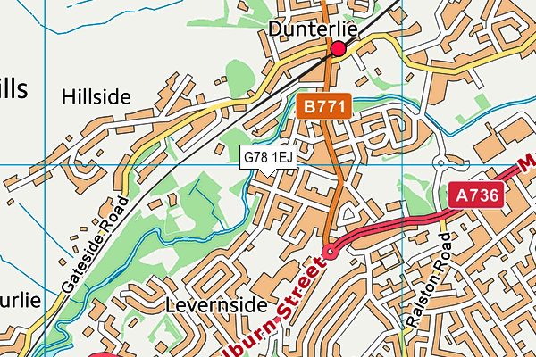 G78 1EJ map - OS VectorMap District (Ordnance Survey) G78 1EJ map - OS VectorMap District (Ordnance Survey)