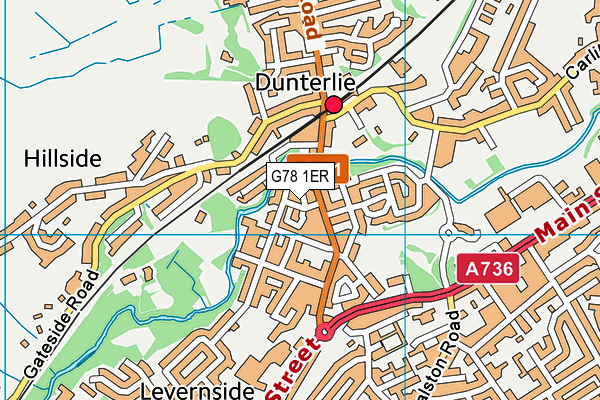 G78 1ER map - OS VectorMap District (Ordnance Survey) G78 1ER map - OS VectorMap District (Ordnance Survey)