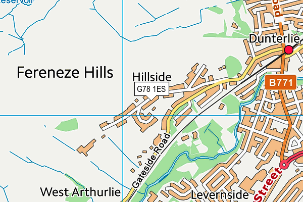 G78 1ES map - OS VectorMap District (Ordnance Survey) G78 1ES map - OS VectorMap District (Ordnance Survey)