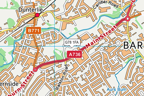 G78 1FA map - OS VectorMap District (Ordnance Survey) G78 1FA map - OS VectorMap District (Ordnance Survey)