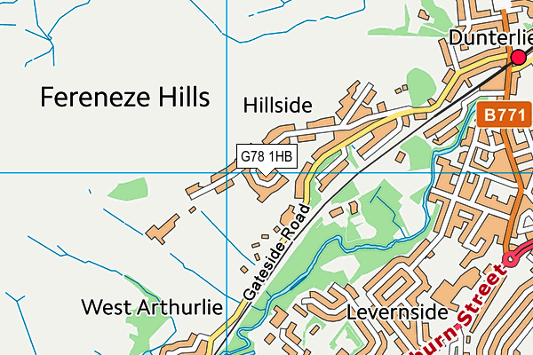 G78 1HB map - OS VectorMap District (Ordnance Survey) G78 1HB map - OS VectorMap District (Ordnance Survey)