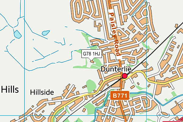 G78 1HJ map - OS VectorMap District (Ordnance Survey) G78 1HJ map - OS VectorMap District (Ordnance Survey)
