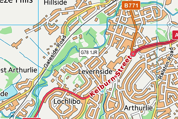 G78 1JR map - OS VectorMap District (Ordnance Survey) G78 1JR map - OS VectorMap District (Ordnance Survey)