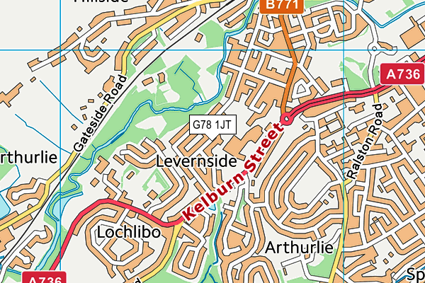 G78 1JT map - OS VectorMap District (Ordnance Survey) G78 1JT map - OS VectorMap District (Ordnance Survey)