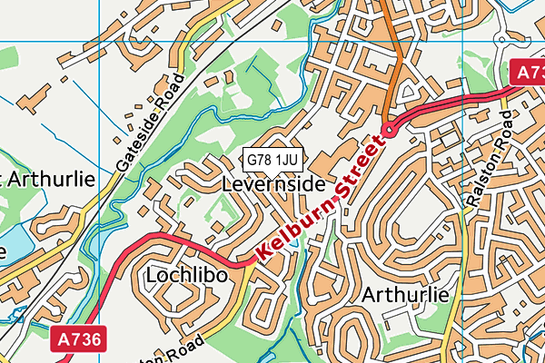 G78 1JU map - OS VectorMap District (Ordnance Survey) G78 1JU map - OS VectorMap District (Ordnance Survey)