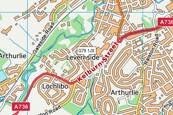 G78 1JX map - OS VectorMap District (Ordnance Survey) G78 1JX map - OS VectorMap District (Ordnance Survey)