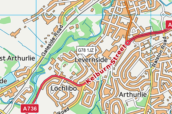 G78 1JZ map - OS VectorMap District (Ordnance Survey) G78 1JZ map - OS VectorMap District (Ordnance Survey)